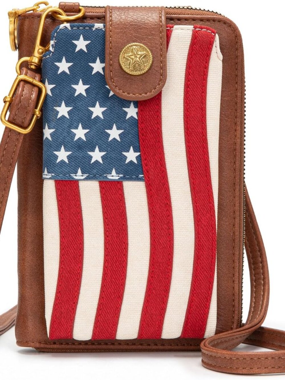 American Flag Phone Purse for Women Patriotic Crossbody Bag American Pride Cellp